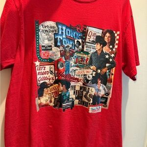 Red western  collage country  Graphic T-Shirt